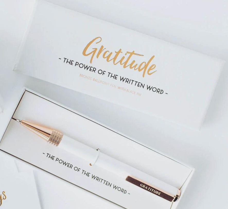 Gratitude Pen 'White & Rose Gold'