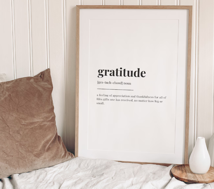 Gratitude A4 Definition Print